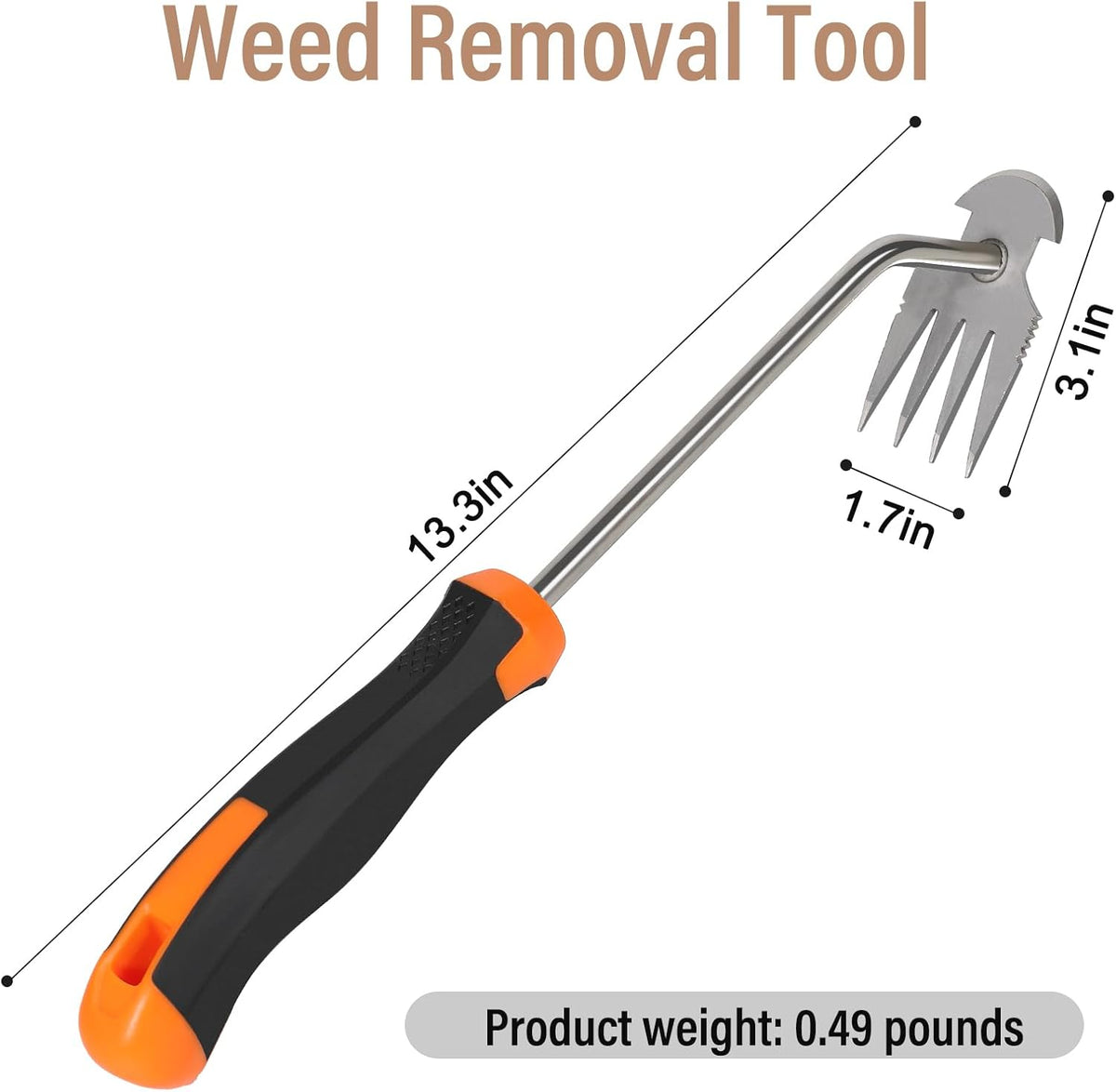 Portable Weed Remover Tool – Hand Weeder for Garden, Backyard & Vegetable Planting
