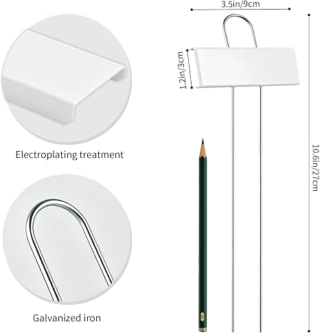 50-Pack Metal Plant Labels with 2 Pens, 10.6" Weatherproof Garden Markers
