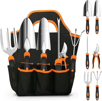 Stainless Steel Gardening Tool Set with Storage Tote Bag
