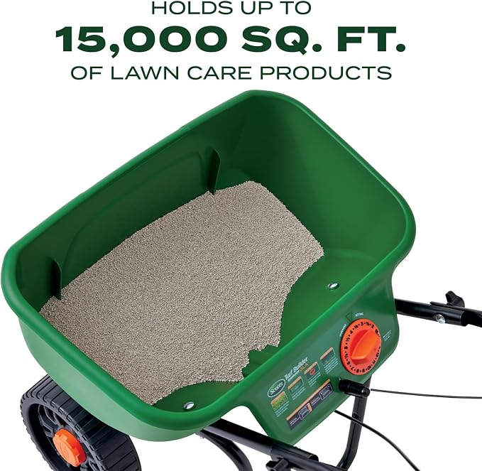 Turf Builder EdgeGuard DLX Broadcast Spreader, Green