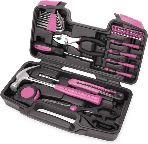40-Piece Household Tool Kit for Women, Essential Tools for Home & Office