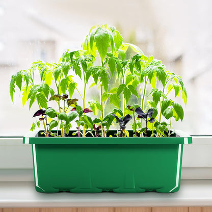 10 Pack Seed Starter Tray, 120Cell Stater Kit with Humidity Dome Green