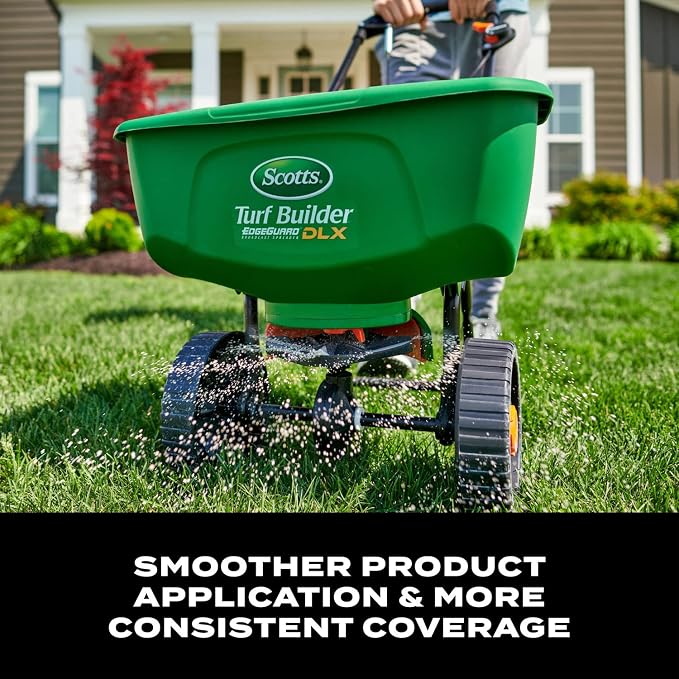 Turf Builder EdgeGuard DLX Broadcast Spreader, Green