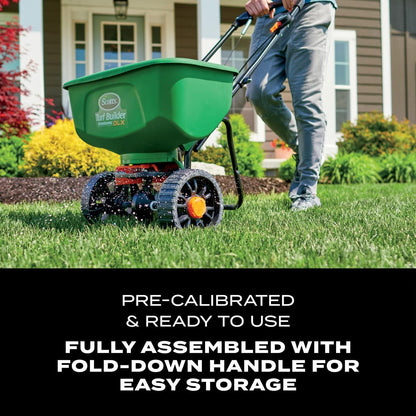Turf Builder EdgeGuard DLX Broadcast Spreader, Green