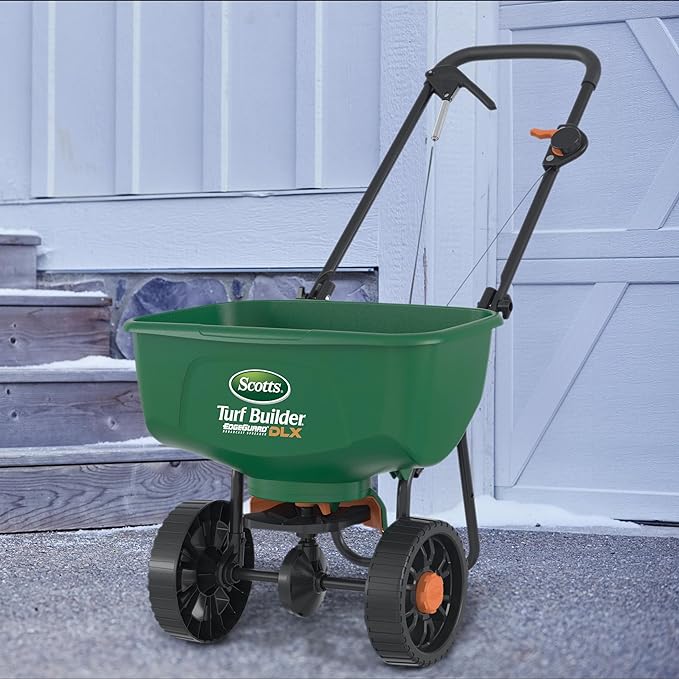 Turf Builder EdgeGuard DLX Broadcast Spreader, Green